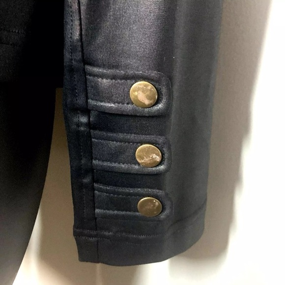 Clara Sun Woo S Moto Jacket Liquid Leather faux leatherPolyester Stretch Black - Picture 4 of 11